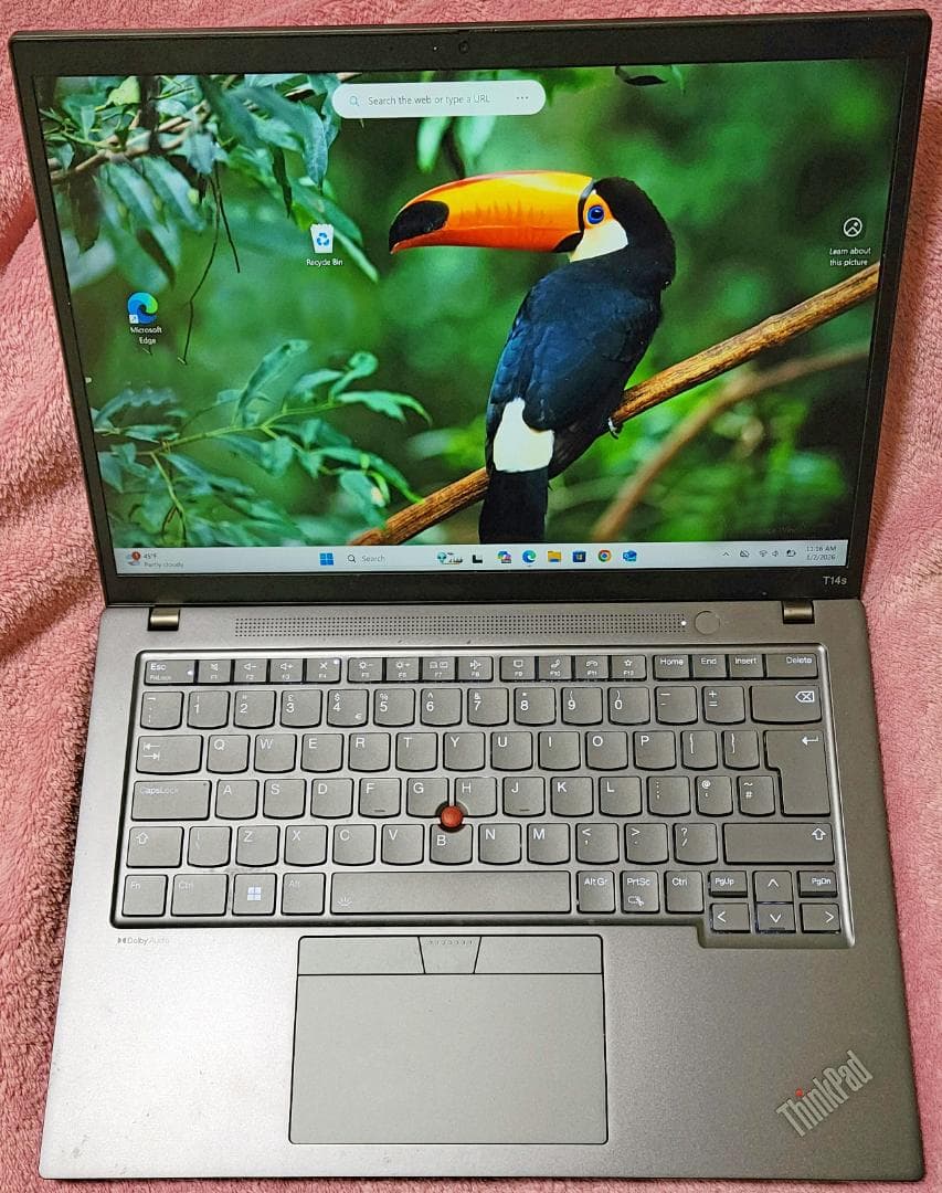 レノボ ThinkPad T14s Gen 4 + i7 + NVMe 4.0 Laptop Lenovo ThinkPad T14s Gen 4, 32 GB, 512 GB SSD M.2, Intel