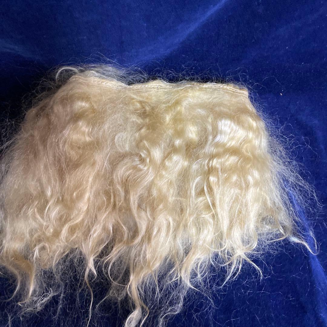 ビスクドール用モヘアロックウェフティング 180cm ブロンド ビスクドール用モヘアロックウェフティング 180cm ブロンド ビスク