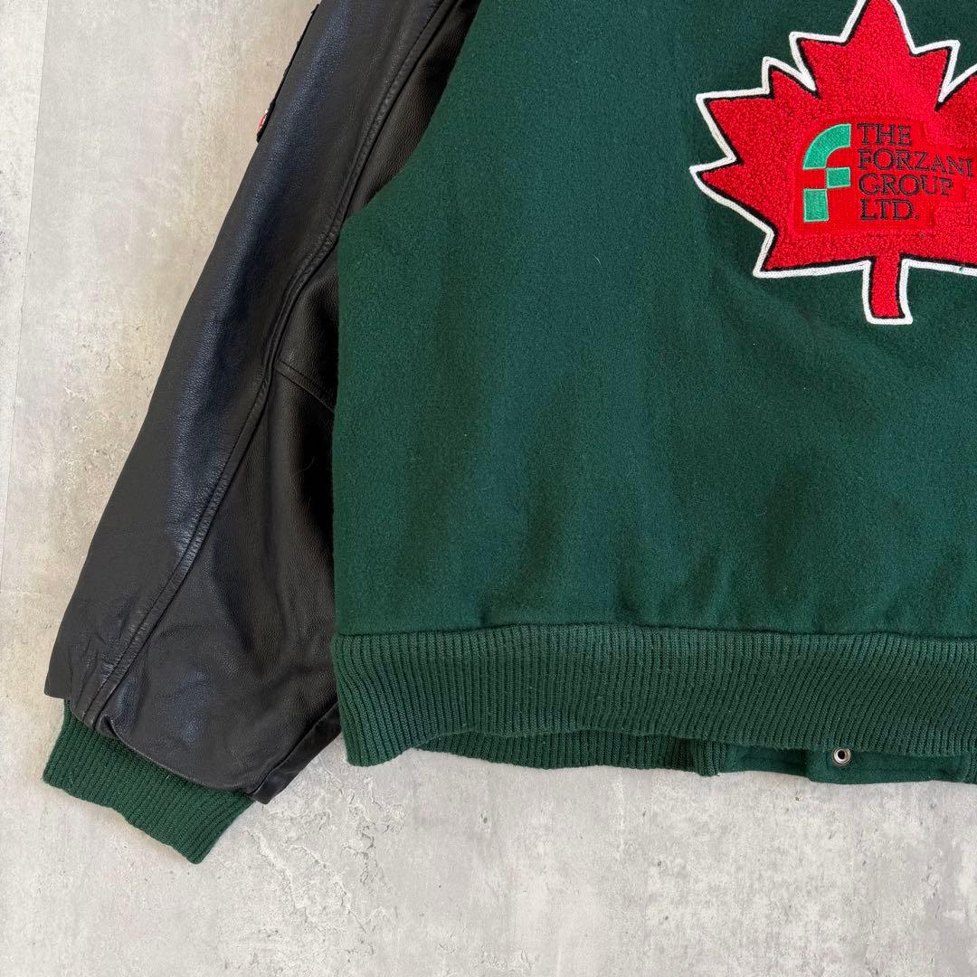 CONCORD 90s~ ウール×レザー CANADA スタジャン XL 刺繍 - メルカリ