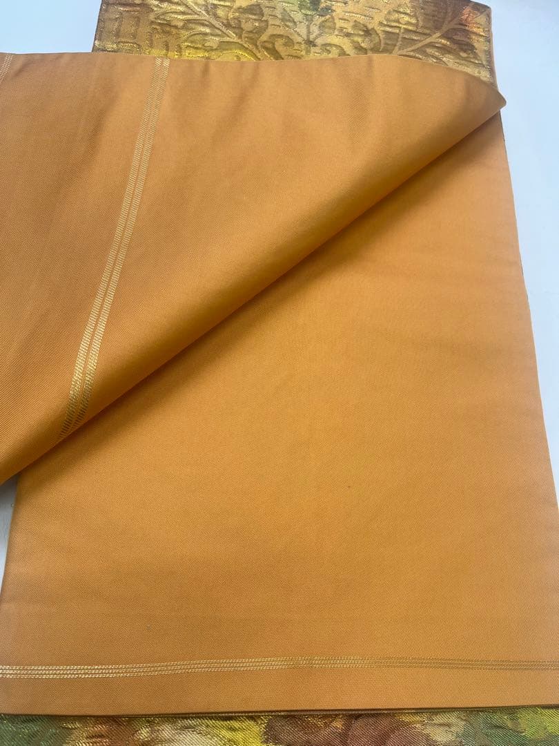 s*k様 川島織物 花柄 袋帯 グリーンのぼかし