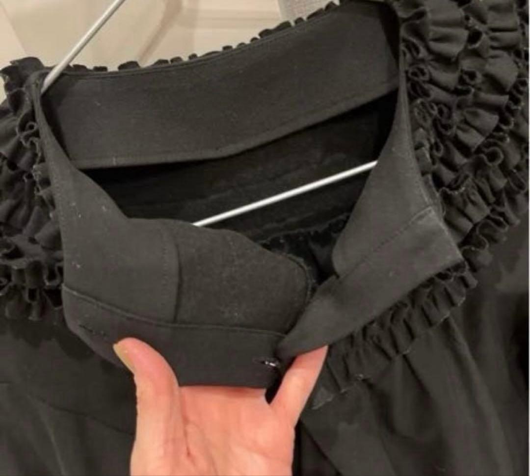 ロージーモンスター 裏起毛ミニフリルブラウス ブラック フリー