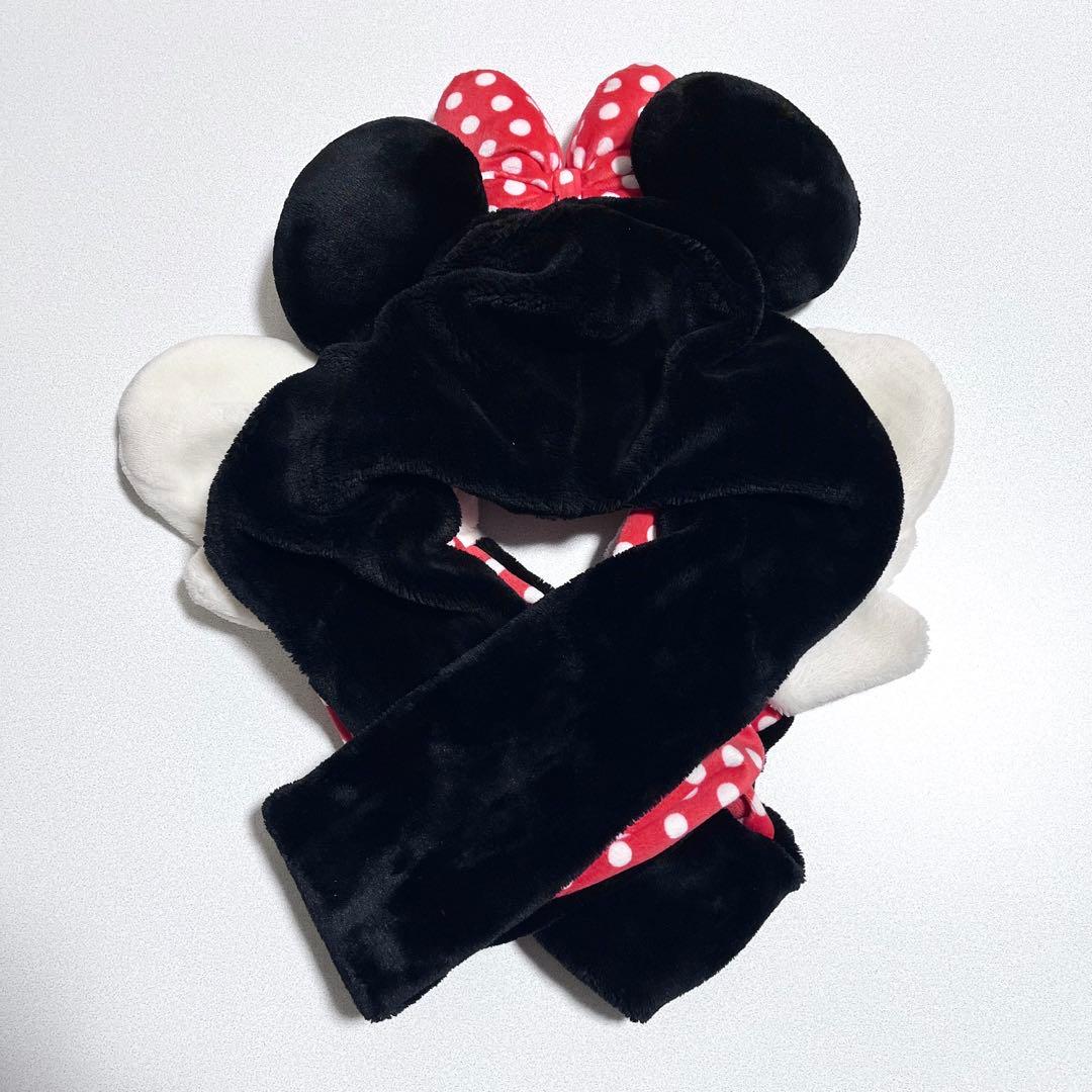 ディズニー ミニー マフラー キャップ 帽子 ファンキャップ ドット