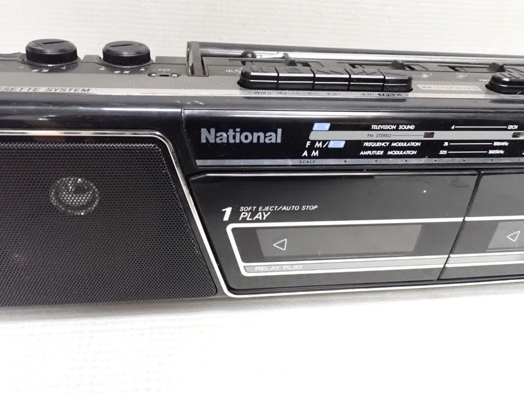 ナショナル ダブルカセットレコーダーRX-FW18 ラジカセ 動作確認済 Z-B