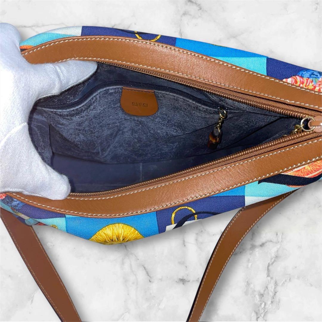 激レア】GUCCIオールドグッチ シモ ショルダーバッグ バンブー レザー