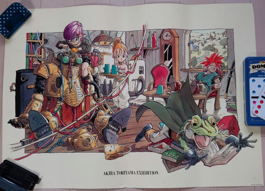 【鳥山明の世界】複製原画ポスター　B2サイズ　クロノトリガー 美品】鳥山明の世界展 クロノトリガー 複製原画 ポスター（B2サイズ