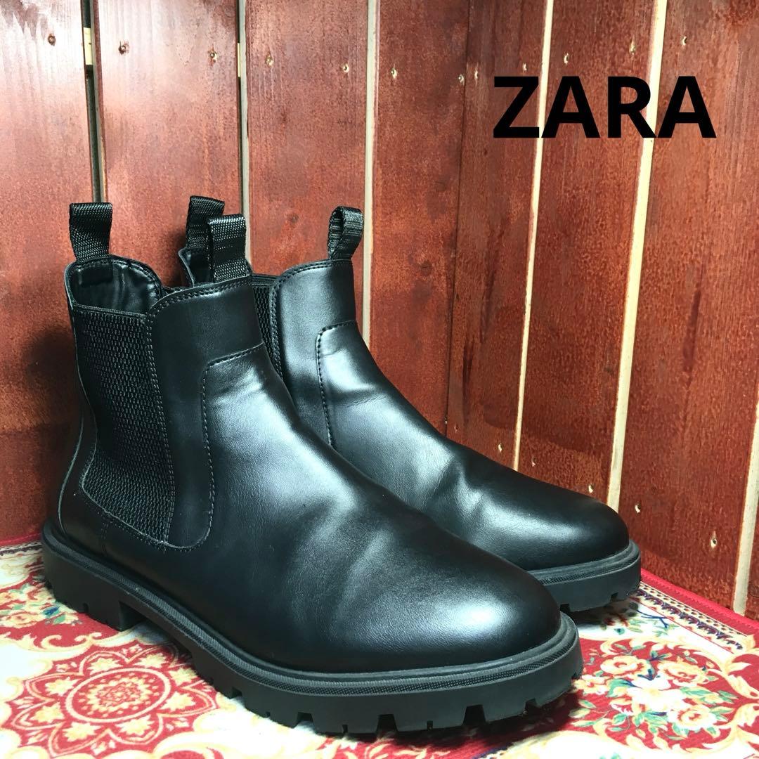 ZARA サイドゴアブーツ 黒 42 - メルカリ