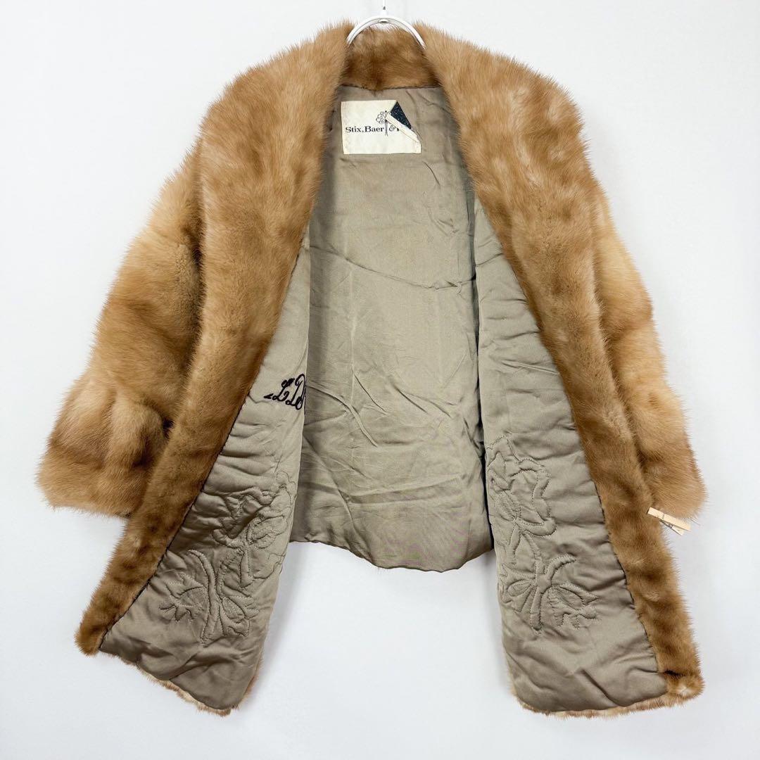 ヴィンテージ 毛皮 ミンクファー リアルファー ケープコート 羽織り