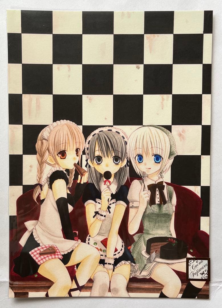 妖狐×僕SS 藤原ここあ展 いぬぼく展 原画シート dear わたしの狼さん