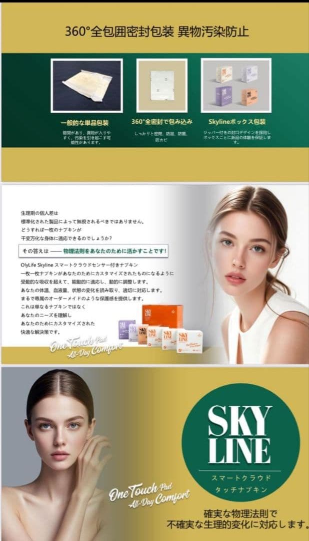 olylife SKYLINE 生理用ナプキン 360mm 15枚入 - メルカリ