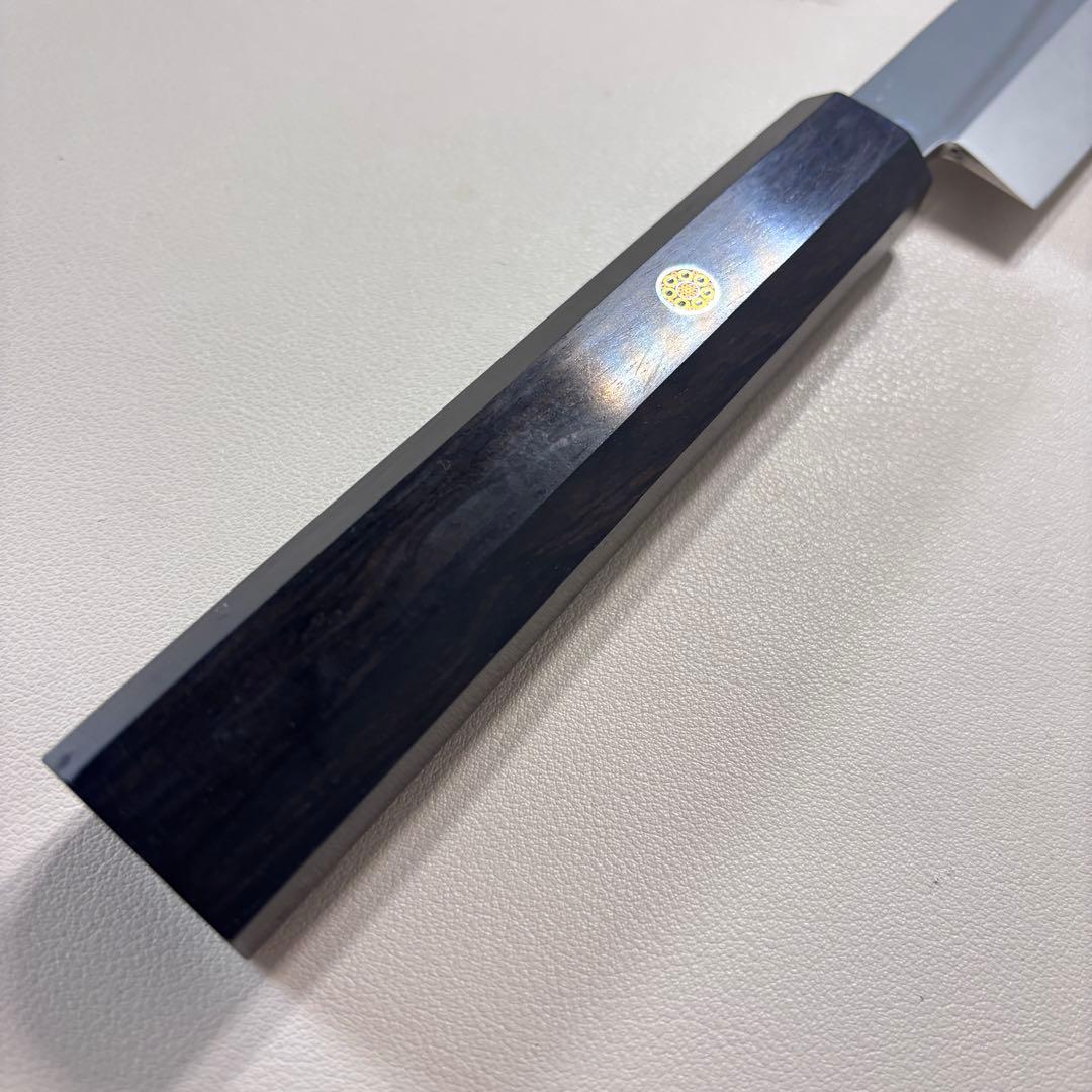 ゆうちゃんママ 様専用」270mm 切付柳刃包丁 鏡面 黒檀八角柄 刺身包丁