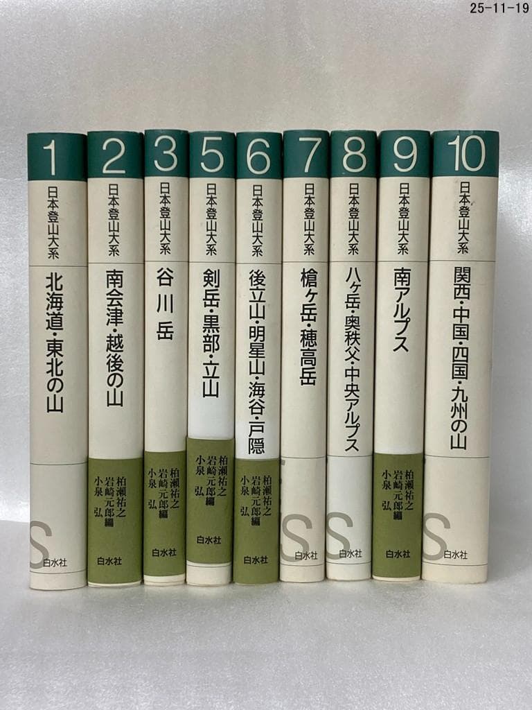 ９冊セット　日本登山大系 山の最強ガイドブック 日本登山大系 | 悠久堂書店