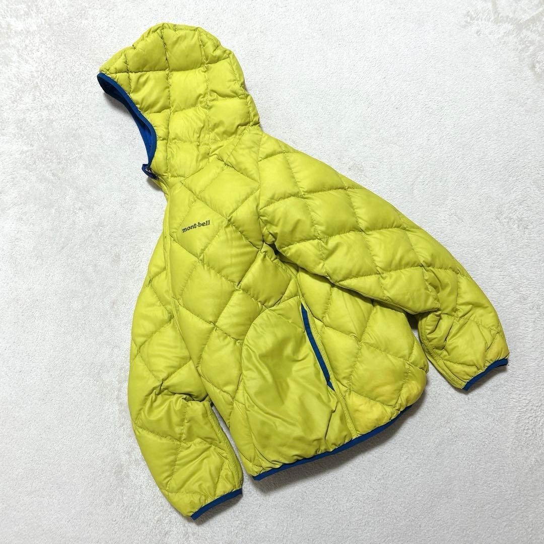y2k モンベル リバーシブル ダウンジャケット 青 黄 キルティング