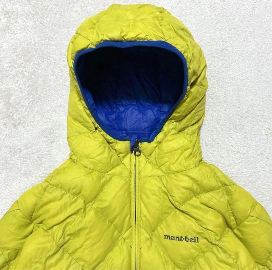 y2k モンベル リバーシブル ダウンジャケット 青 黄 キルティング