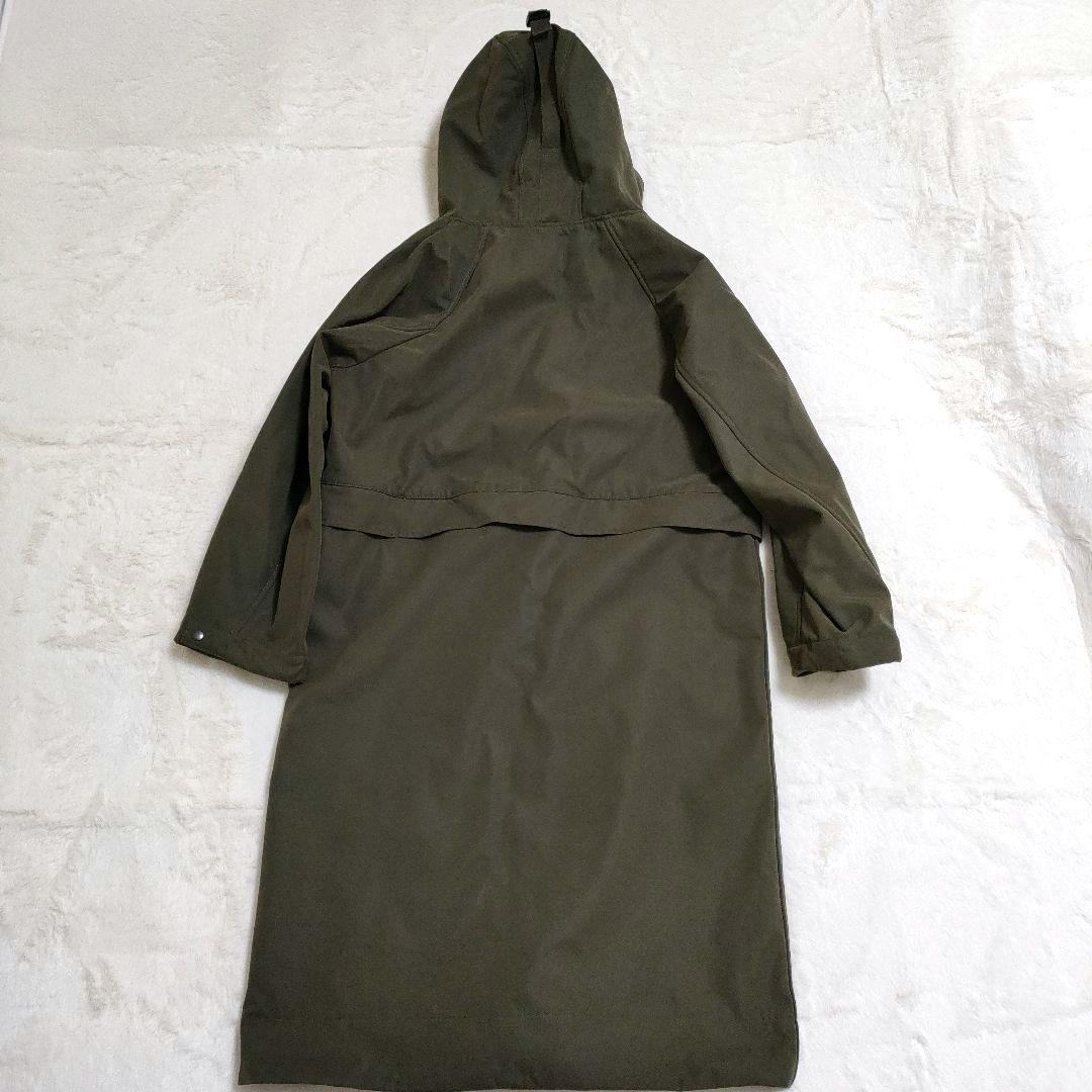 美品 2023 スピックアンドスパン ボンディングフーデッドコート カーキ