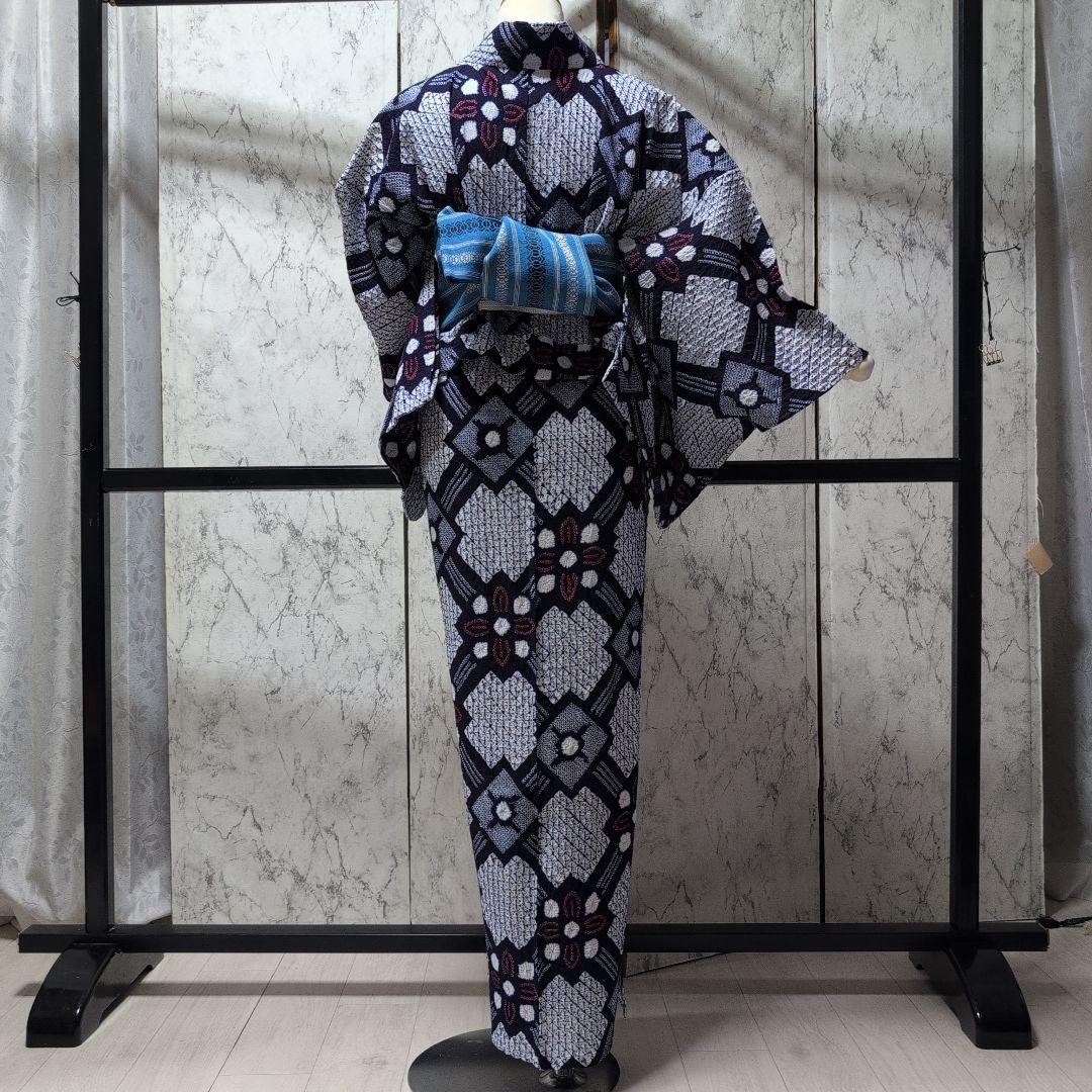 濱文子様ご購入高級有松絞り 肩当て居敷き当て付き 一部しつけ糸有り美