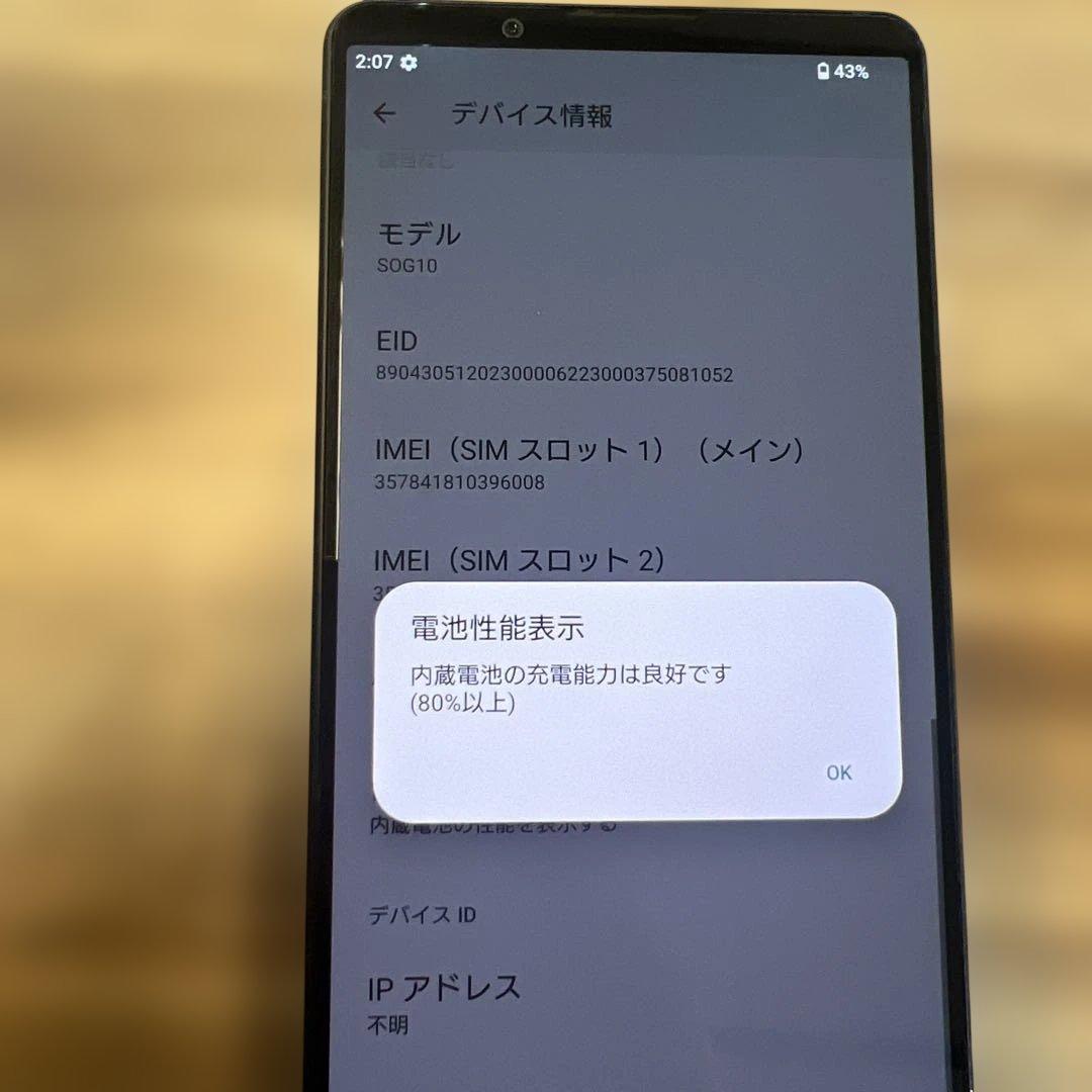 K1654 Au SIMフリー Xperia 1 V SOG10 - メルカリ