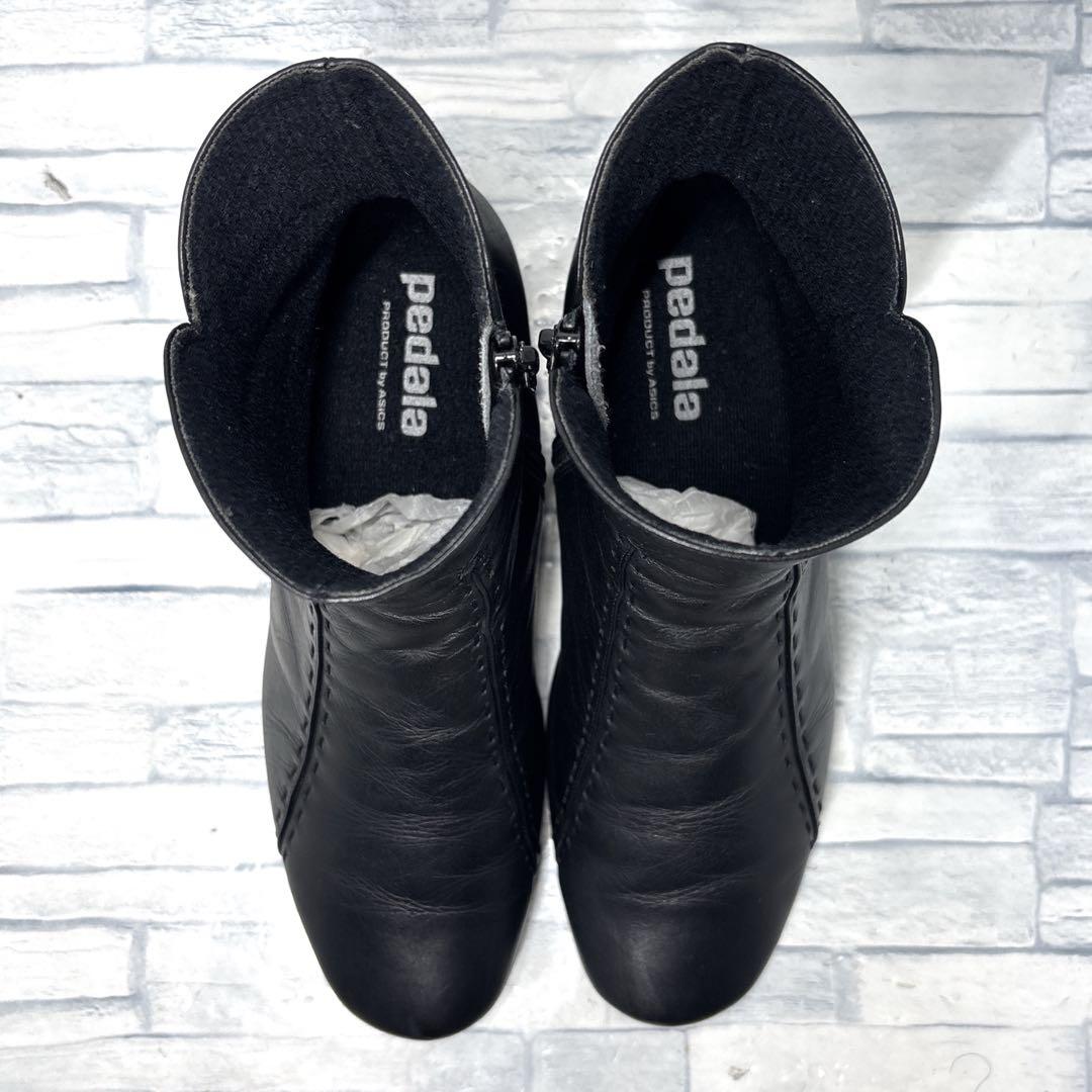 ✨美品✨ アシックスウォーキング ペダラ ショートブーツ ブラック