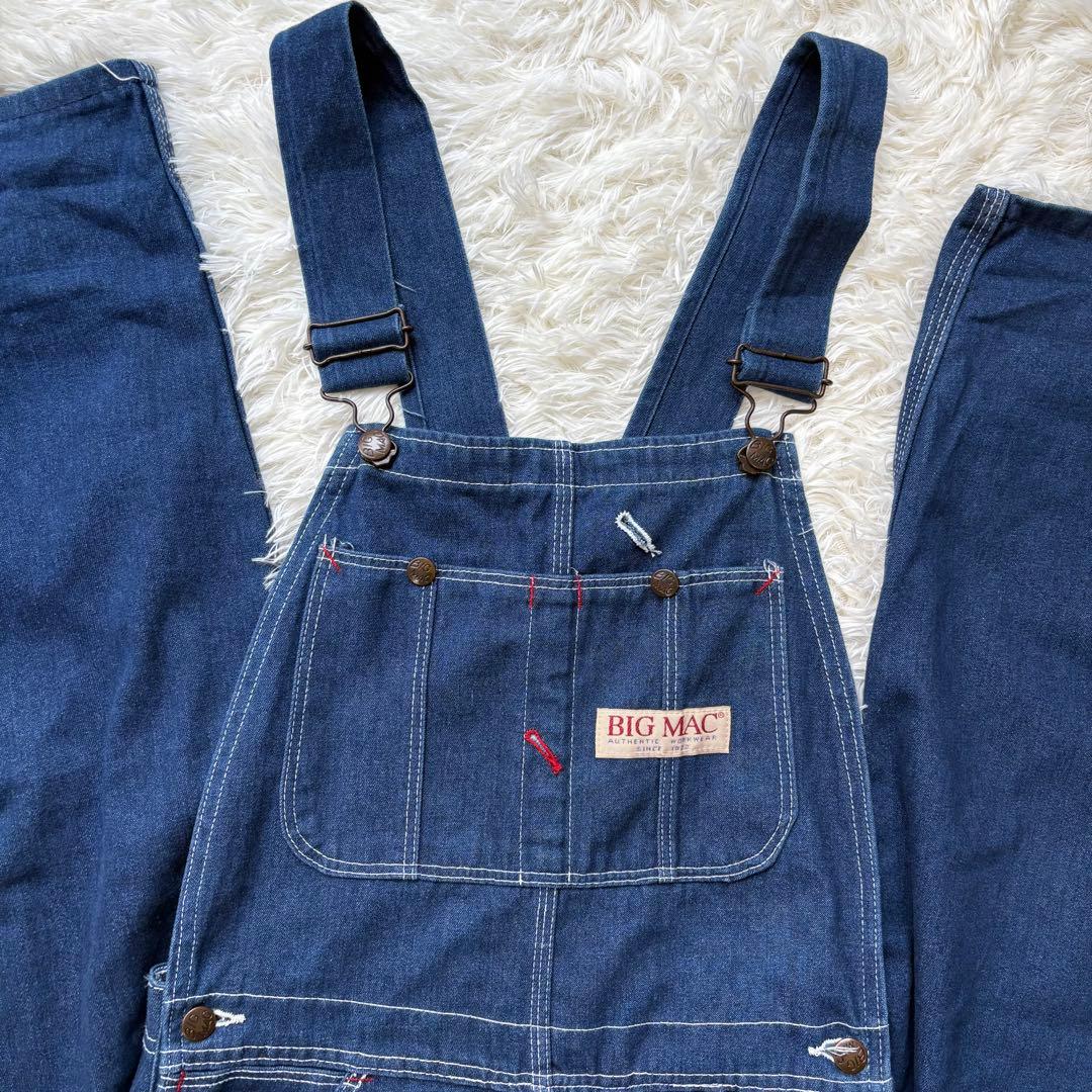 W30】80s 90s ビッグマック オーバーオール ローバック - パンツ安く