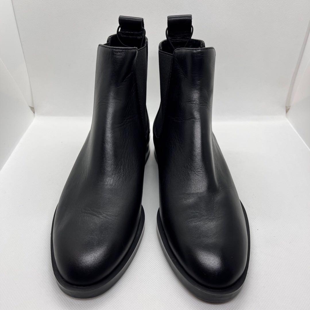✨新品 タグ付き✨ ZARA ザラ 【23】 サイドゴアブーツ レザー 本革 黒