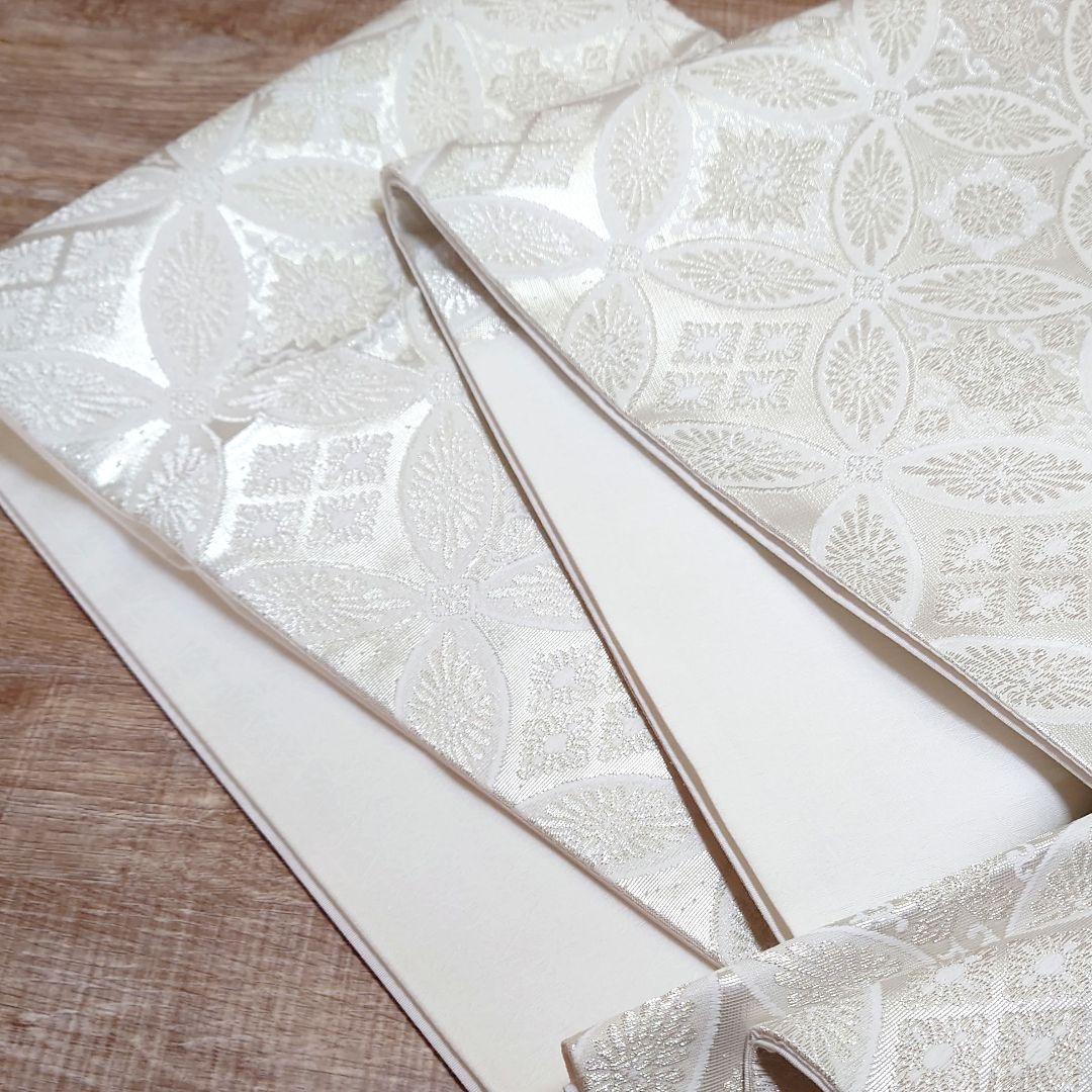 袋帯 白銀 七宝 スッキリ リーズナブル お仕立て込み - メルカリ