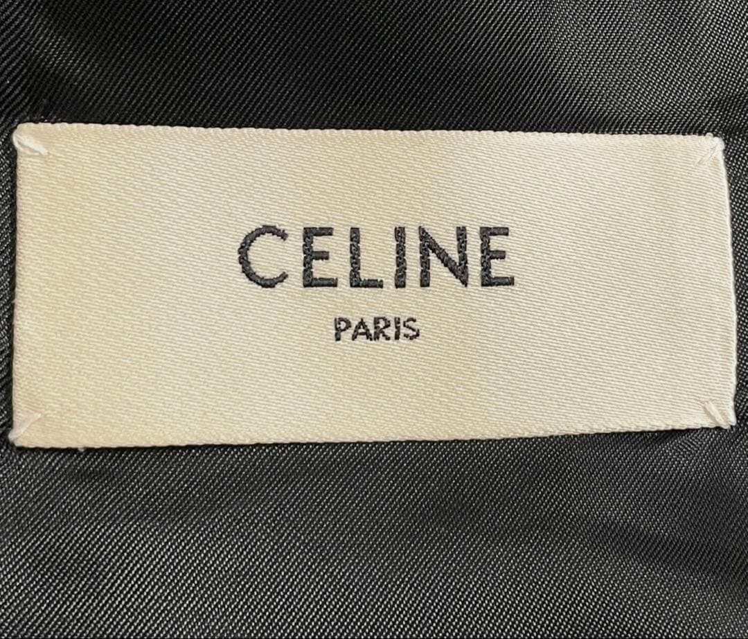 23AW CELINE ダブルブレストスーツ ダークネイビー シャドーストライプ