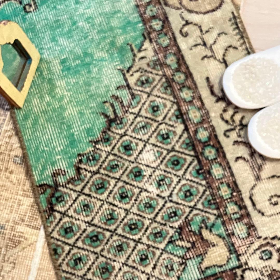 クラシカル柄47×90グリーンアップル チョコ フラワー トルコ