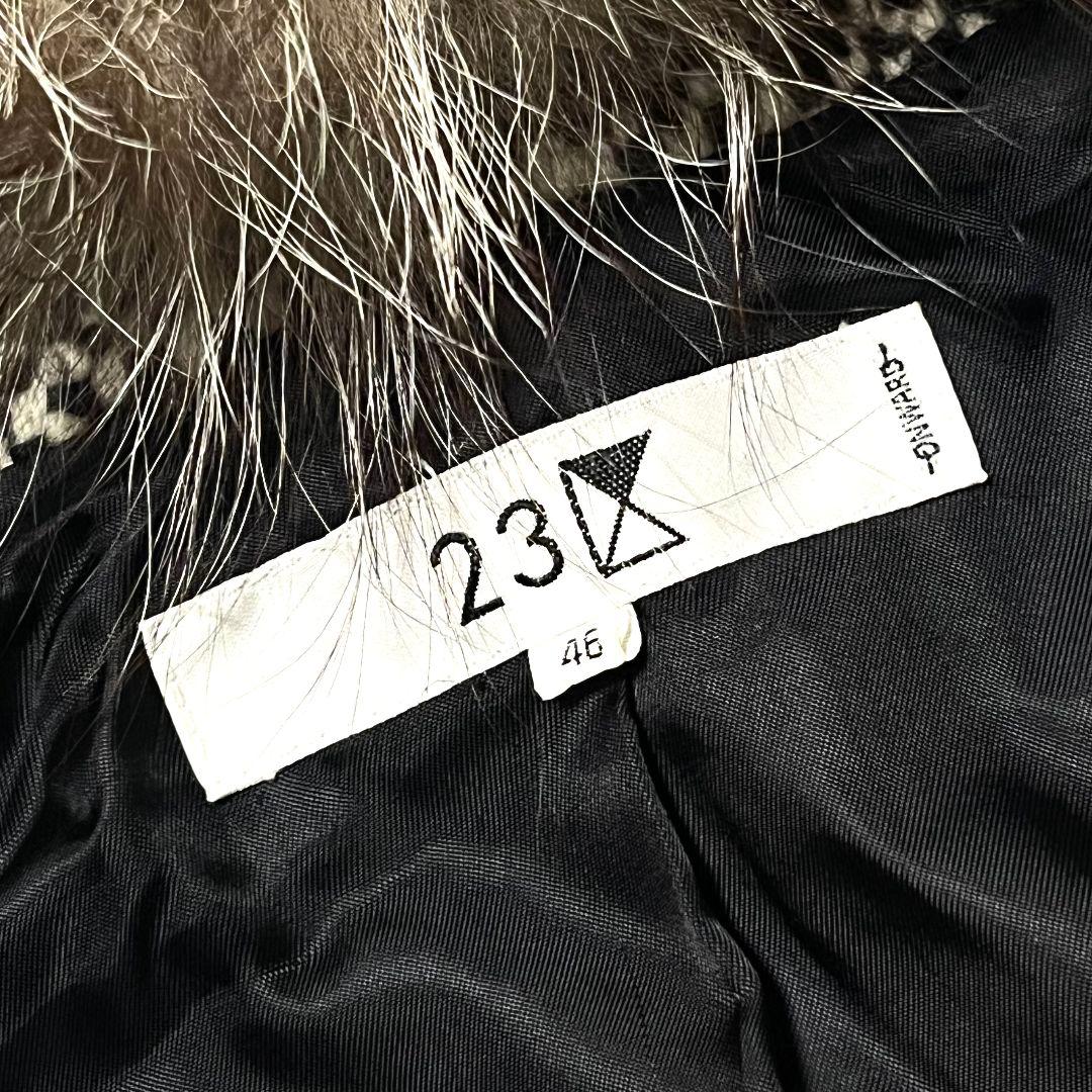 大きいサイズ】【46】23区 フォックスファー ツイードコート