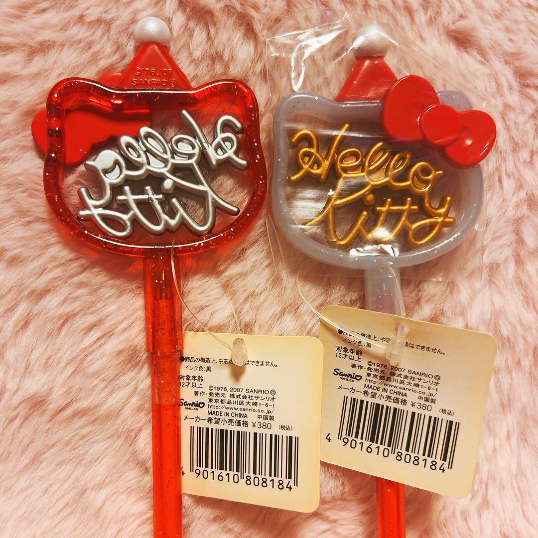 希少レア ハローキティ クリスマス ボールペン 2007 サンリオ 平成