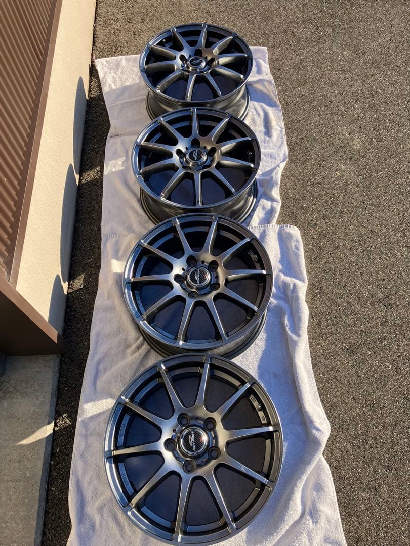 16インチ 多スポークデザイン ホイール GRASS ZX 中古ホイール 4本 6.5J 16インチ PCD100 5穴 +48 ハブ67