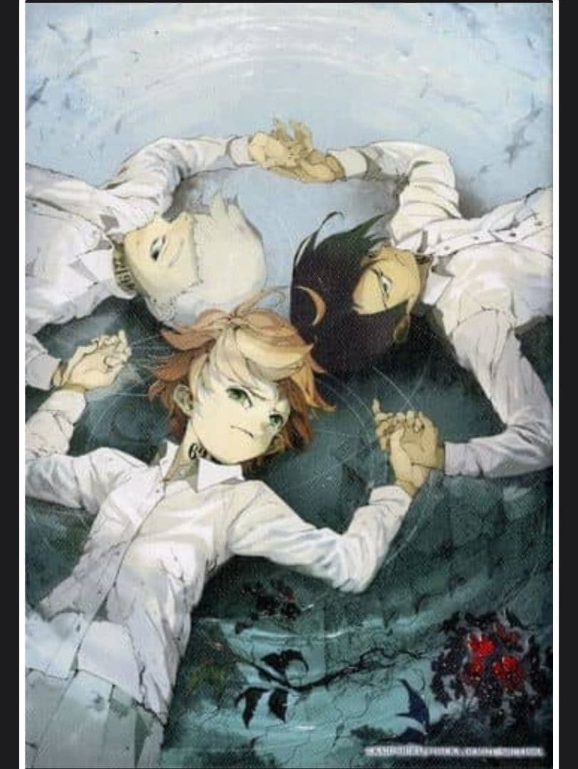 エマ＆ノーマン＆レイ(4巻カバーイラスト) アートボード 「約束の