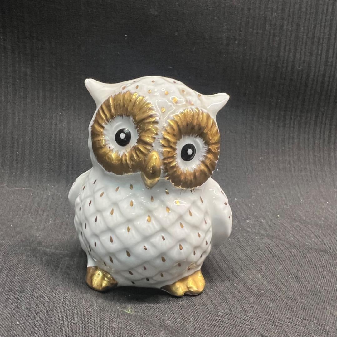 〇※Da1004 SOSHIN Floral フクロウ 陶器 置物 インテリア - メルカリ