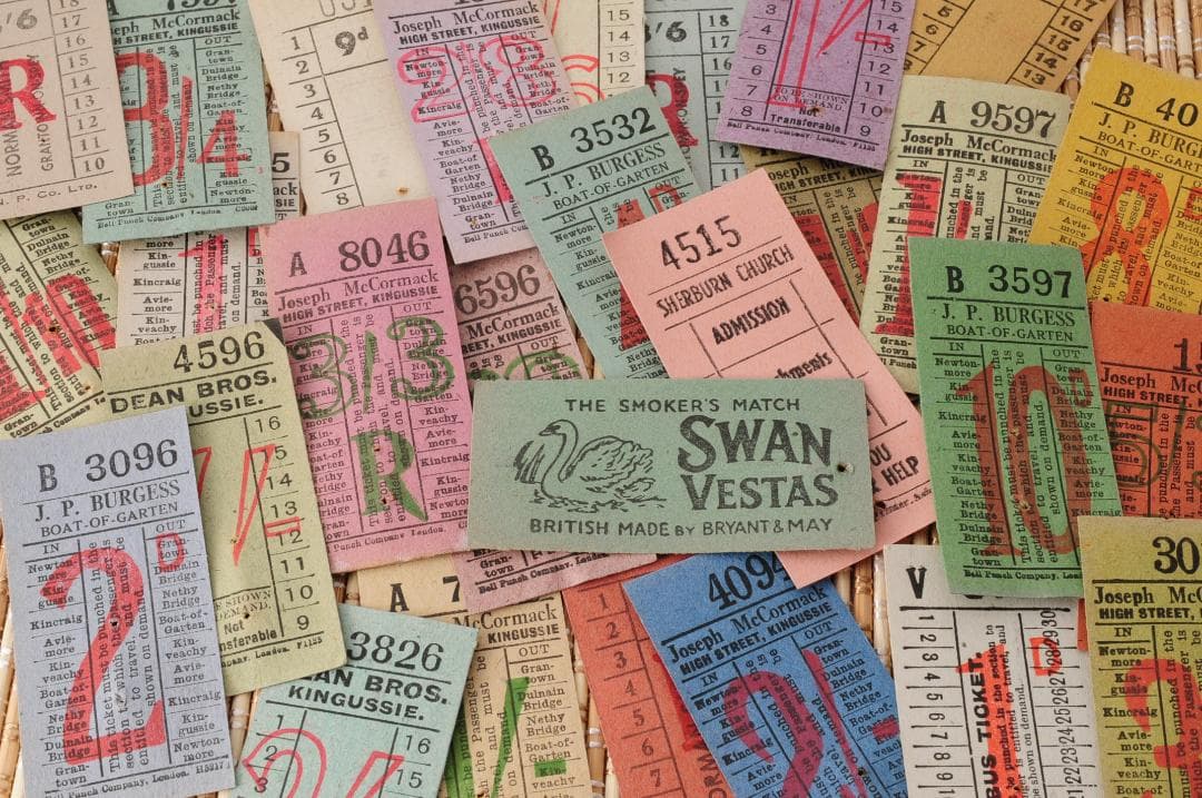 味紙】◇海外 イギリス ヴィンテージ バス ロールチケット Bluestar◇