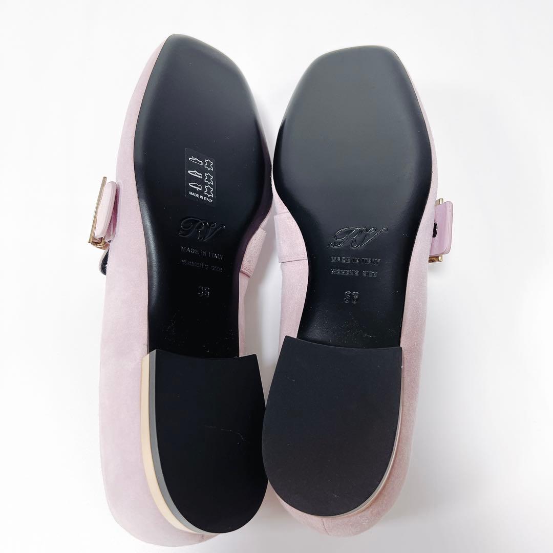 《極美品》ロジェヴィヴィエ スエードローファー パンプス バックル ピンク 36