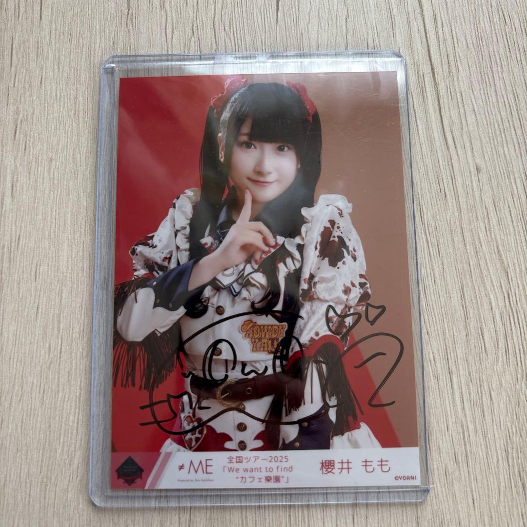 ≠ME 櫻井もも 生写真 直筆 全国ツアー2025 - メルカリ