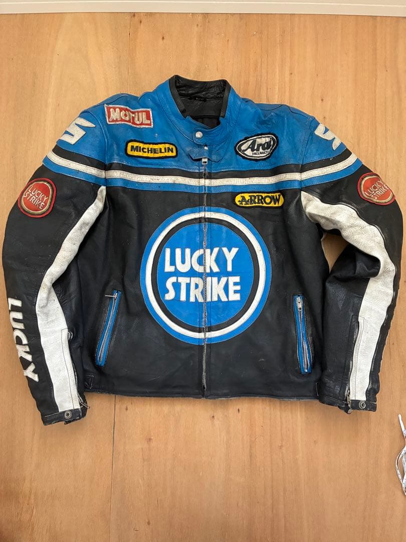 最終値下げ【90s】ヴィンテージ LUCKY STRIKE レザージャケット - メルカリ