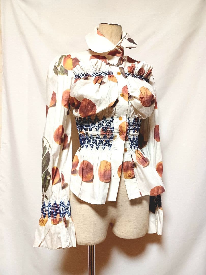 ヴィヴィアンウエストウッド 1997コレクション ピーチ柄シャーリング
