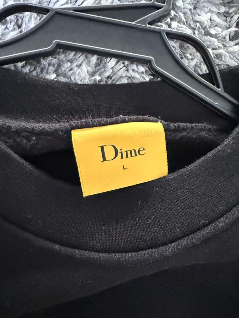 Dime ロゴプリント ブラック スウェットトレーナー - メルカリ