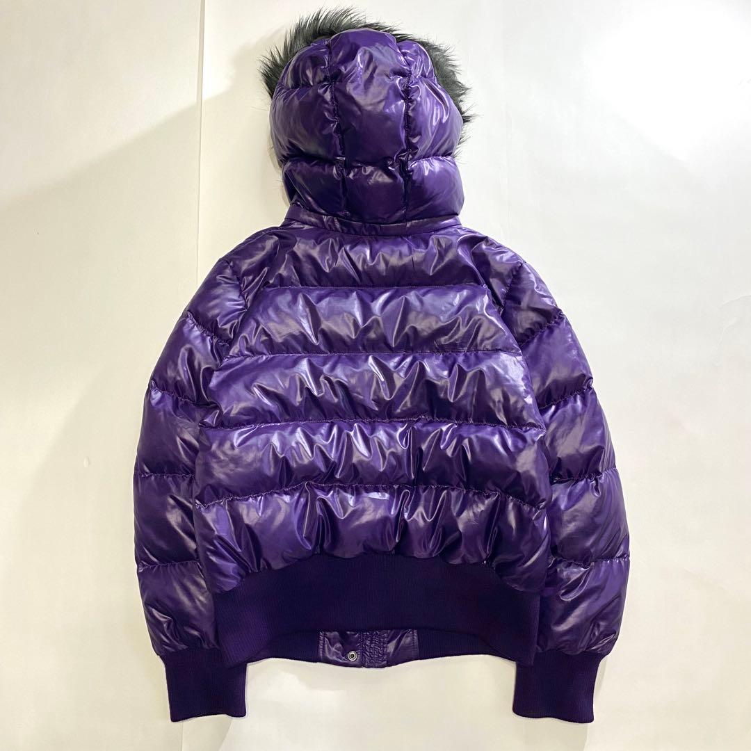 Y2K Uniqlo ユニクロ ファー ダウン パープル opium 短丈 光沢 - メルカリ
