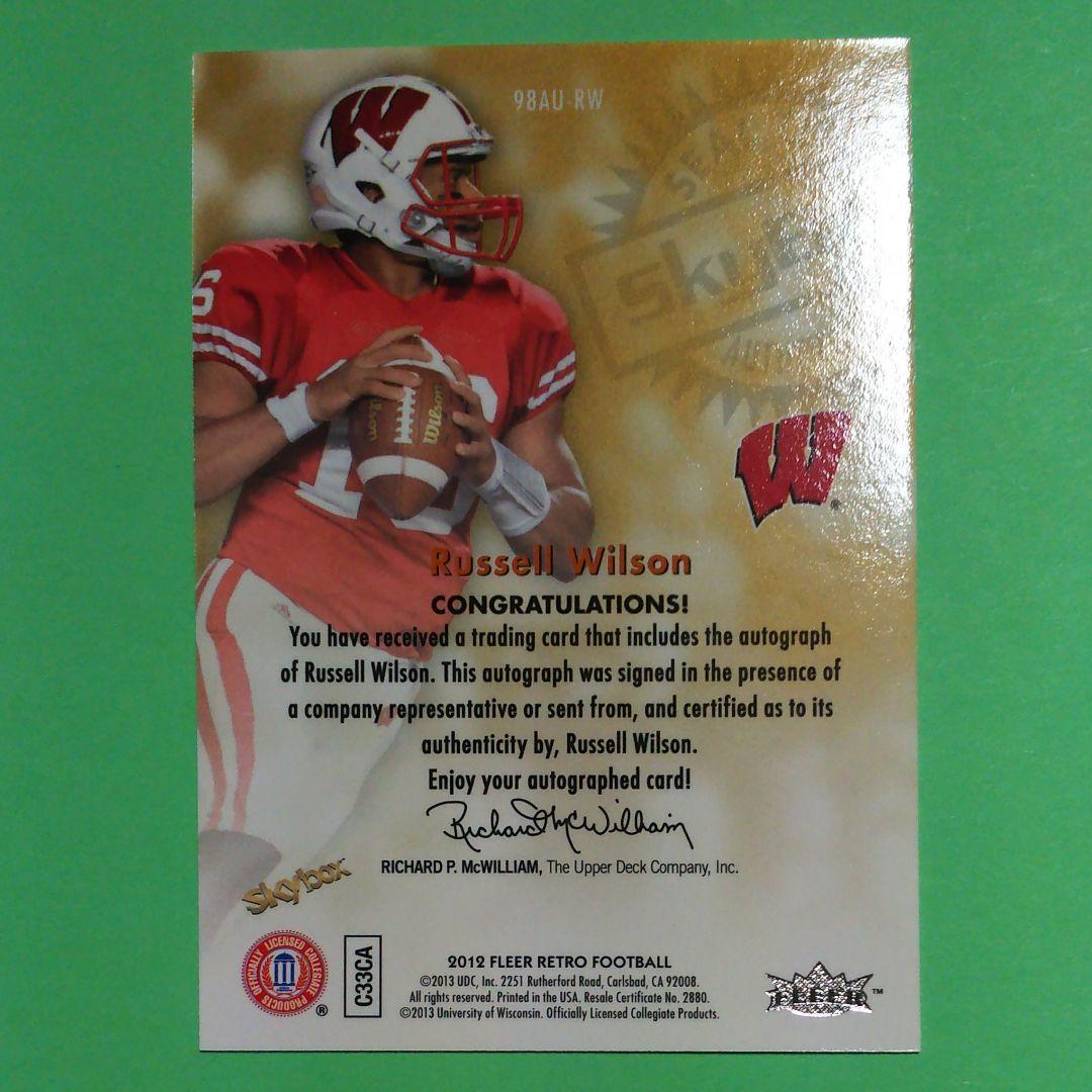 RUSSELL WIlSON ラッセル ウイルソン 直筆サイン AUTO NFL