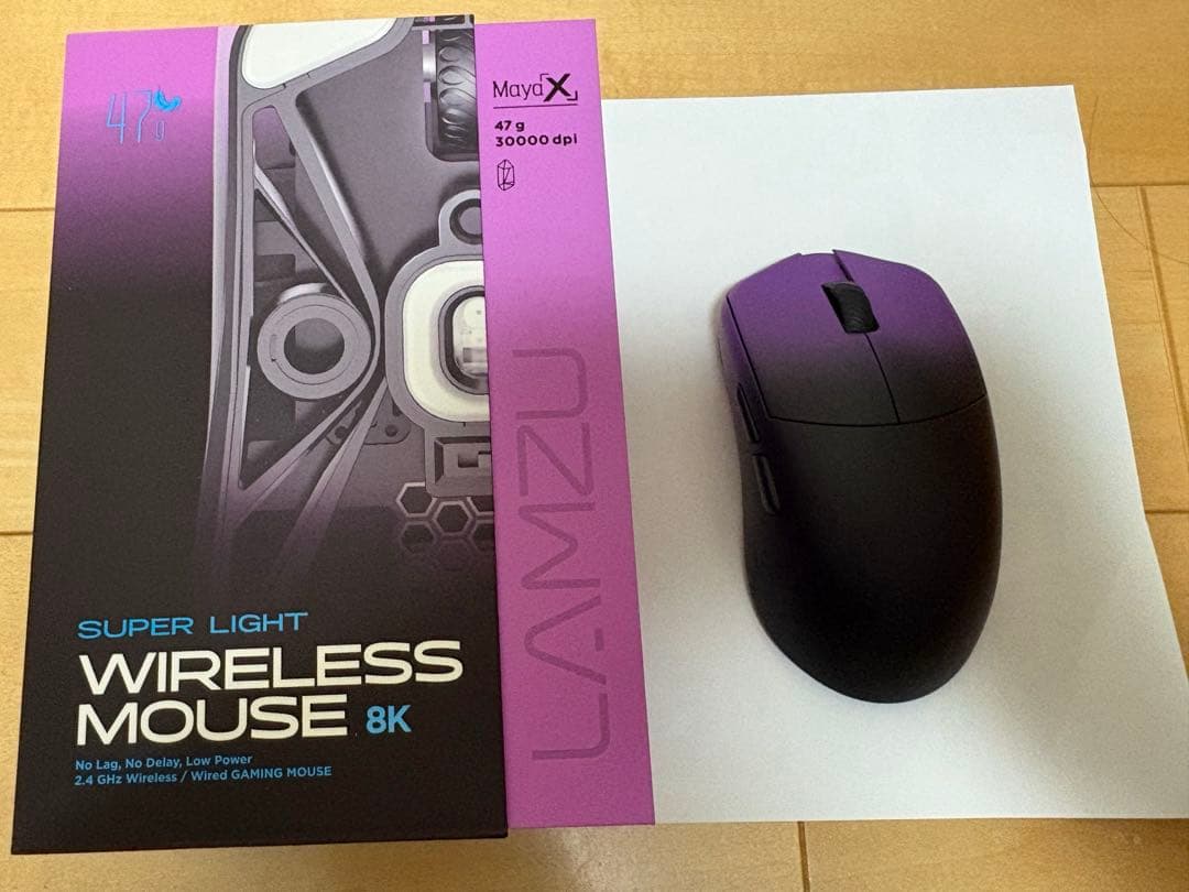 Lamzu Maya X パープルブラック 8k LAMZU MAYA X Gaming Mouse