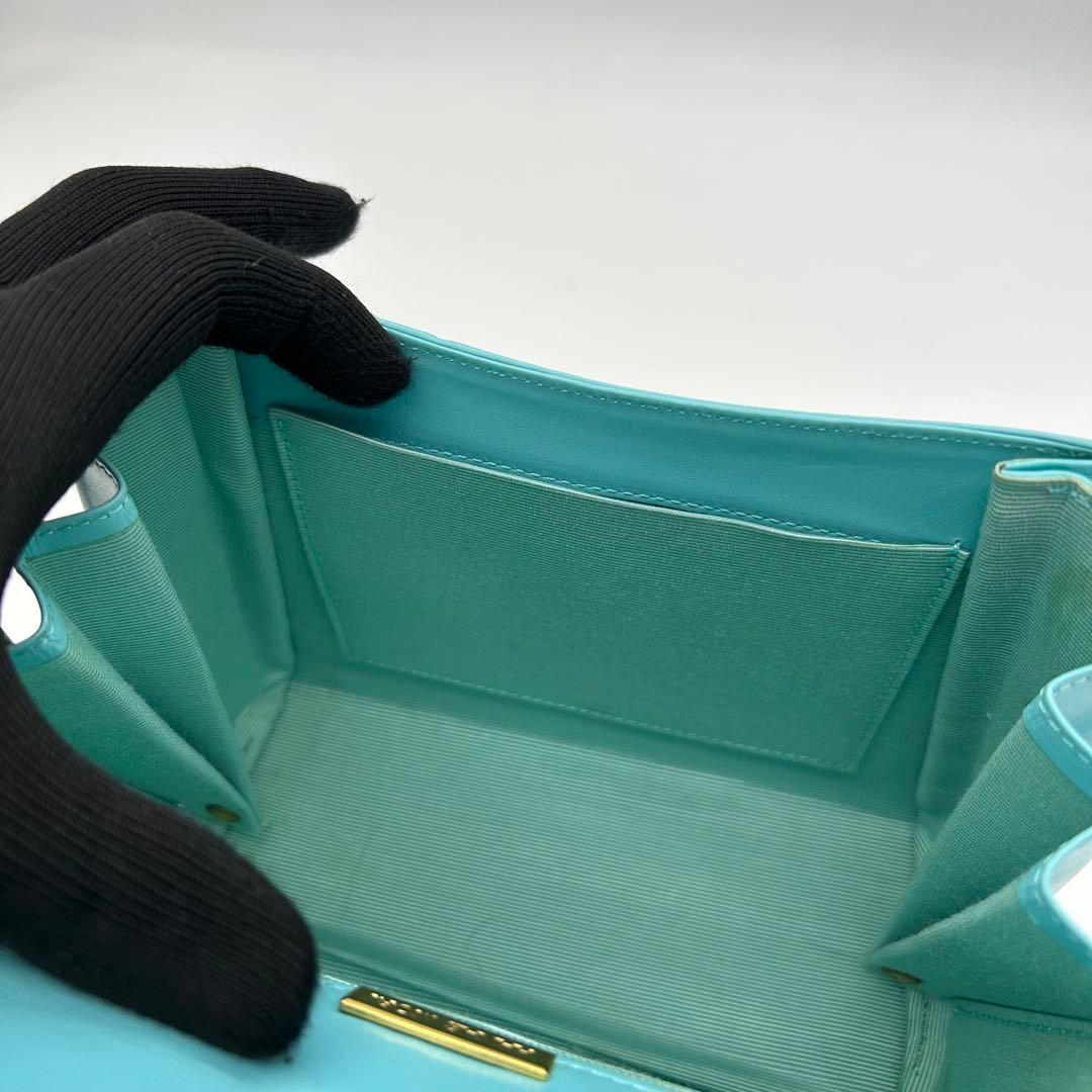 美品&入手困難 ハナエモリ ショルダーバッグ 2way レザー ブルー