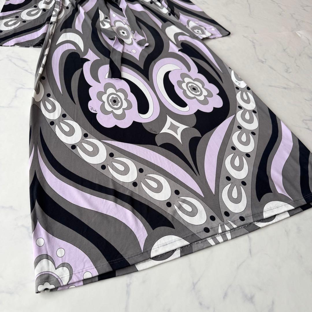 エミリオプッチ ワンピース プッチ柄 ベルテッドワンピース 花柄