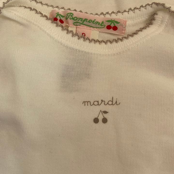 新品未使用】 ボンポワン白色ロンパースセット