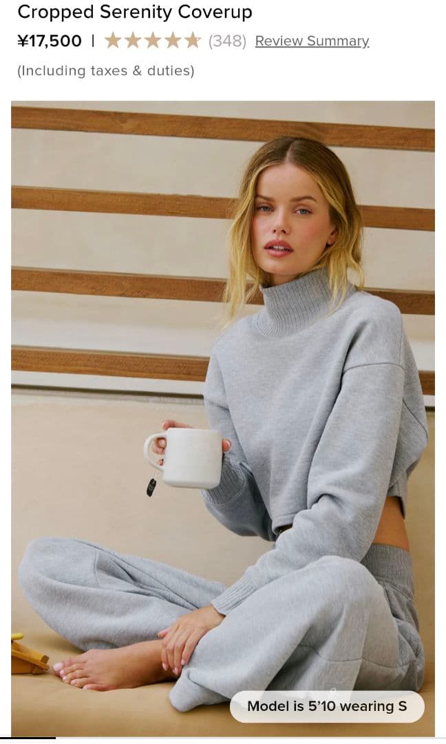 アロ　alo Cropped Serenity Coverup. サイズxs Cropped Serenity Coverup - Navy | ALO