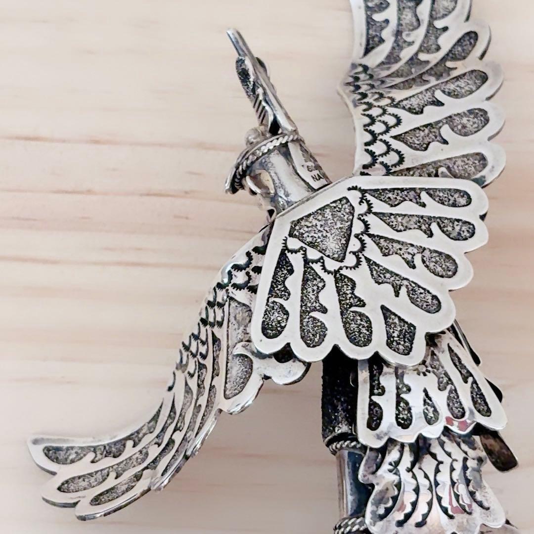 ナバホ族 スターリングシルバー カチナ イーグルダンサー シルバー