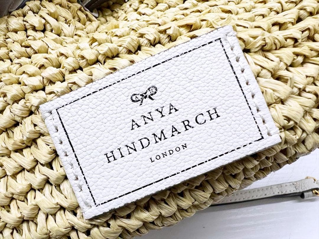 美品 アニヤハインドマーチ ラフィア ドローストリング トート