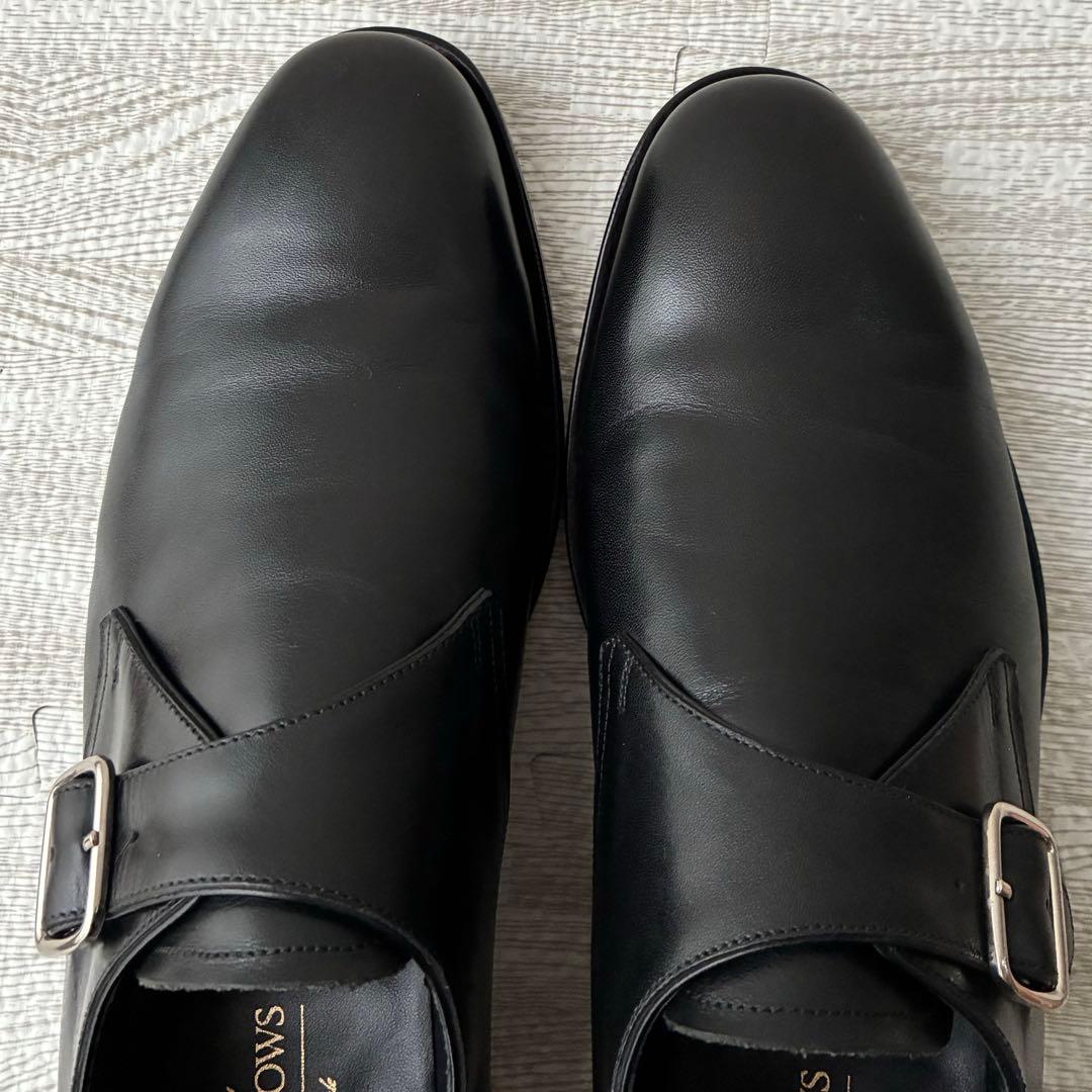 ユナイテッドアローズ 革靴 黒 UK7 シングルモンクストラップ