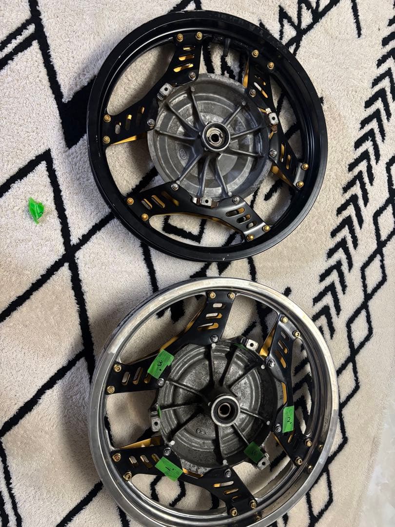 cbx400f 前後ホイールリメイクホイール 製造年月日一致 当時物 HONDA