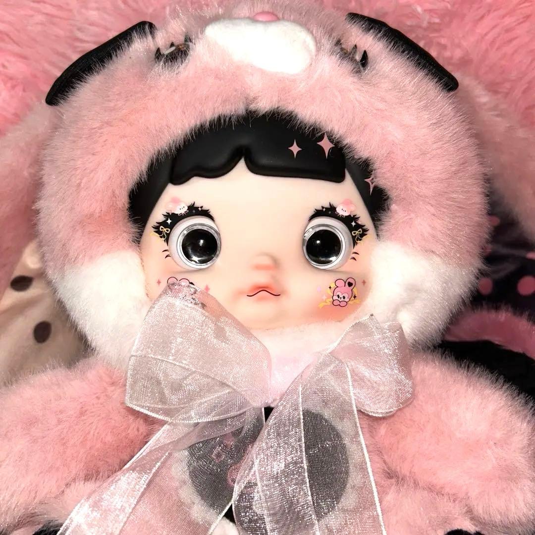 Nommi】森のきのこ ピンク400% マッシュルームキャップ - ぬいぐるみ新品