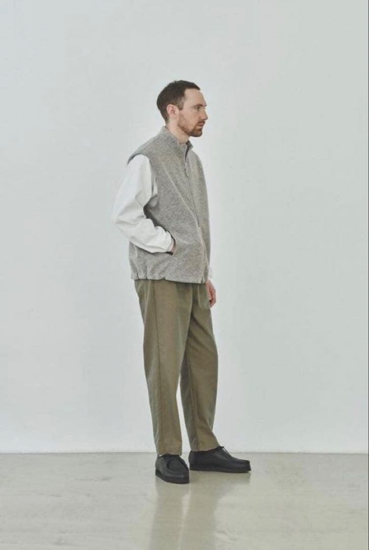 Still by hand ウールナイロンジップベスト 48 Still by hand ウールナイロンジップベスト VE02233 完売 [Lampa]